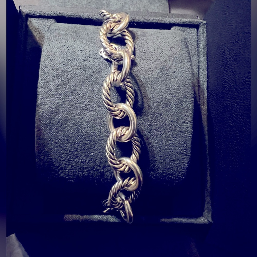 David Yurman large oval link bracelet size 9 inch